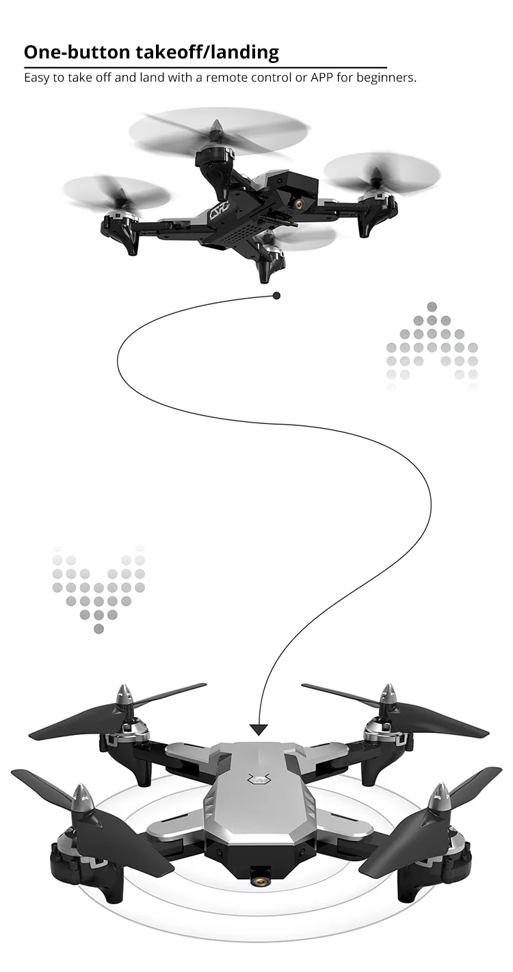 FPV Wifi Дроны с камерой HD 2MP 720p широкоугольная камера Дистанционное управление Квадрокоптер для селфи, Дрон RC вертолет Дрон 2,4 Ghz