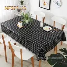 

Plaid Tablecloth Cotton Linen Fabric 8 Sizes White Grey Black Table Cover Home Decorative Table Cloth For Home And Party
