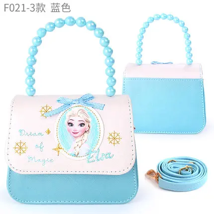 Disney Frozen elsa annaSnow queen princess Плюшевые Рюкзаки Детские аксессуары сумка из искусственной кожи сумка-мессенджер для девочек подарок - Цвет: Белый