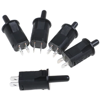 

1pc Door Switch Refrigerator Cabinet Light Disinfection Cabinet Wardrobe Closed Press Button Switch Black 6A/1A
