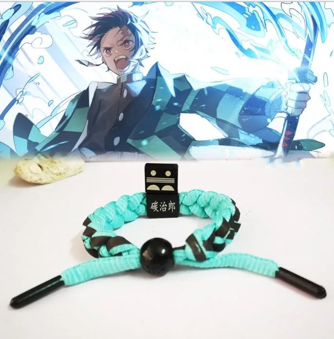 Demon Slayer Kimetsu no Yaiba Косплей-браслет Kamado Tanjirou Косплей-браслет набор поклонников коллекция реквизит подарок Прямая поставка
