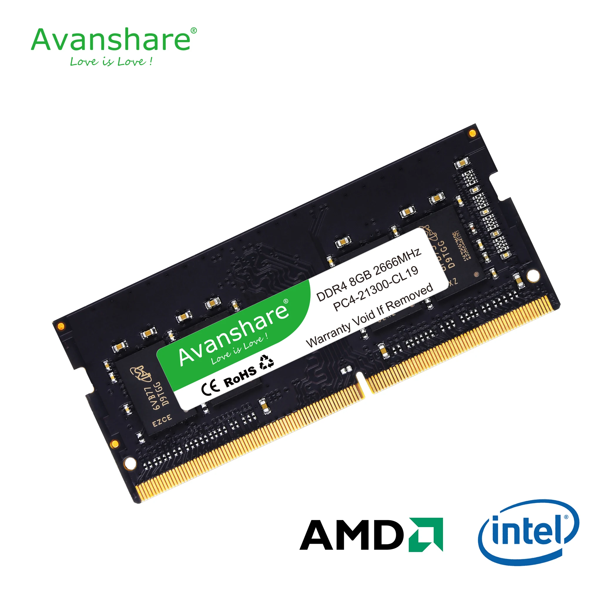 Память для ноутбука Avanshare DDR4 4 ГБ 8 16 32 2400 МГц 2666 3200 ОЗУ Sodimm память пожизненная