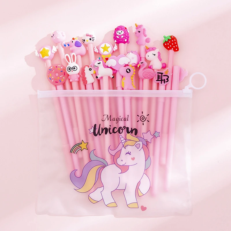 

20Pcs/Set Gel Pen Cute Unicorn Pen Stationery Kawaii School Supplies Stationery Office Supplies Pen Kids Gifts