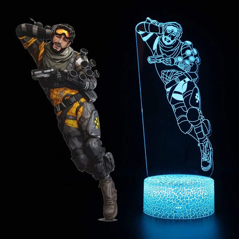 Novelty Apex Legends Night Light Action Figure Colors Changeable Luminous Toys For Kids Birthday Christmas Gifts