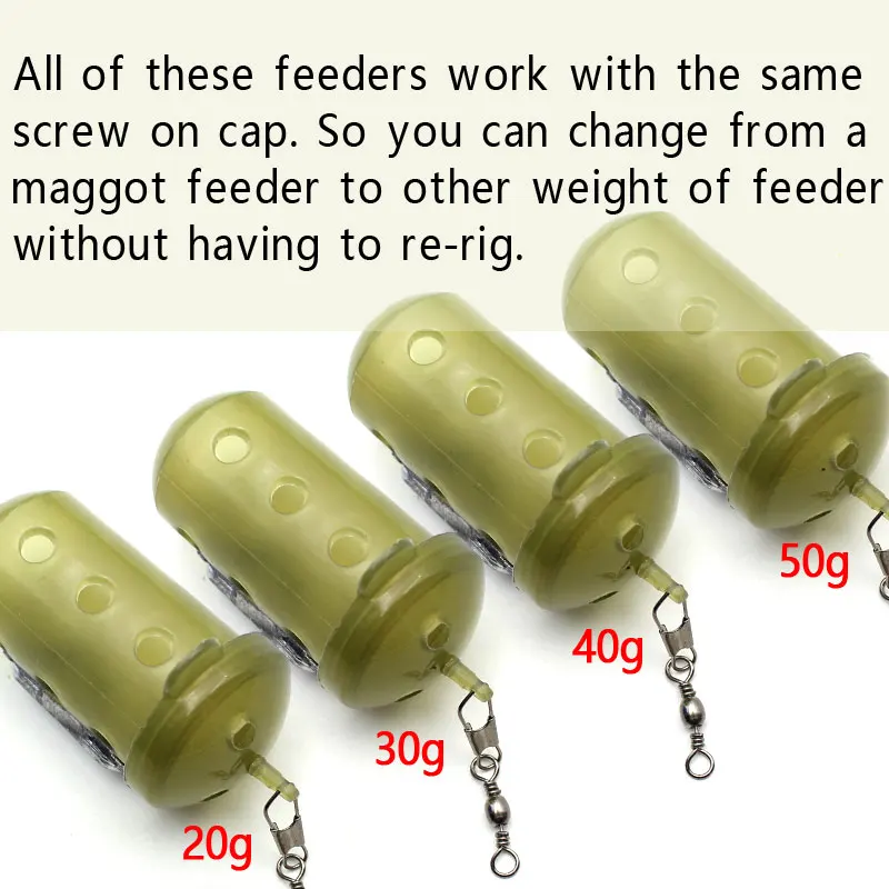 20g/30g/40g/50g Carp Feeder Fishing Accessories Cage Trapping Maggot Bugs  Carp Bait Cage Holder For Fishing Tackle Feeder Cage