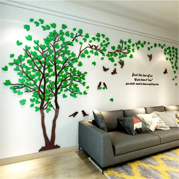 

3D Tree Acrylic Wall Sticker DIY Livingroom Wall Stickers Room Decoration Home Bedroom Decor TV Background Decoration
