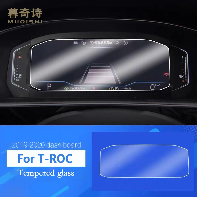 dashboard film Для Volkswagen T-roc закаленное стекло автомобильный навигационный экран протектор ЖК-дисплей пленка T Roc Dashoard панель Крышка - Название цвета: dashboard film