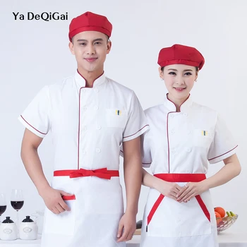 

Cooking Waitress high quality Chef shirts cake machining bakery Chef restaurant uniform Hotel uniform Cooking Sushi costume