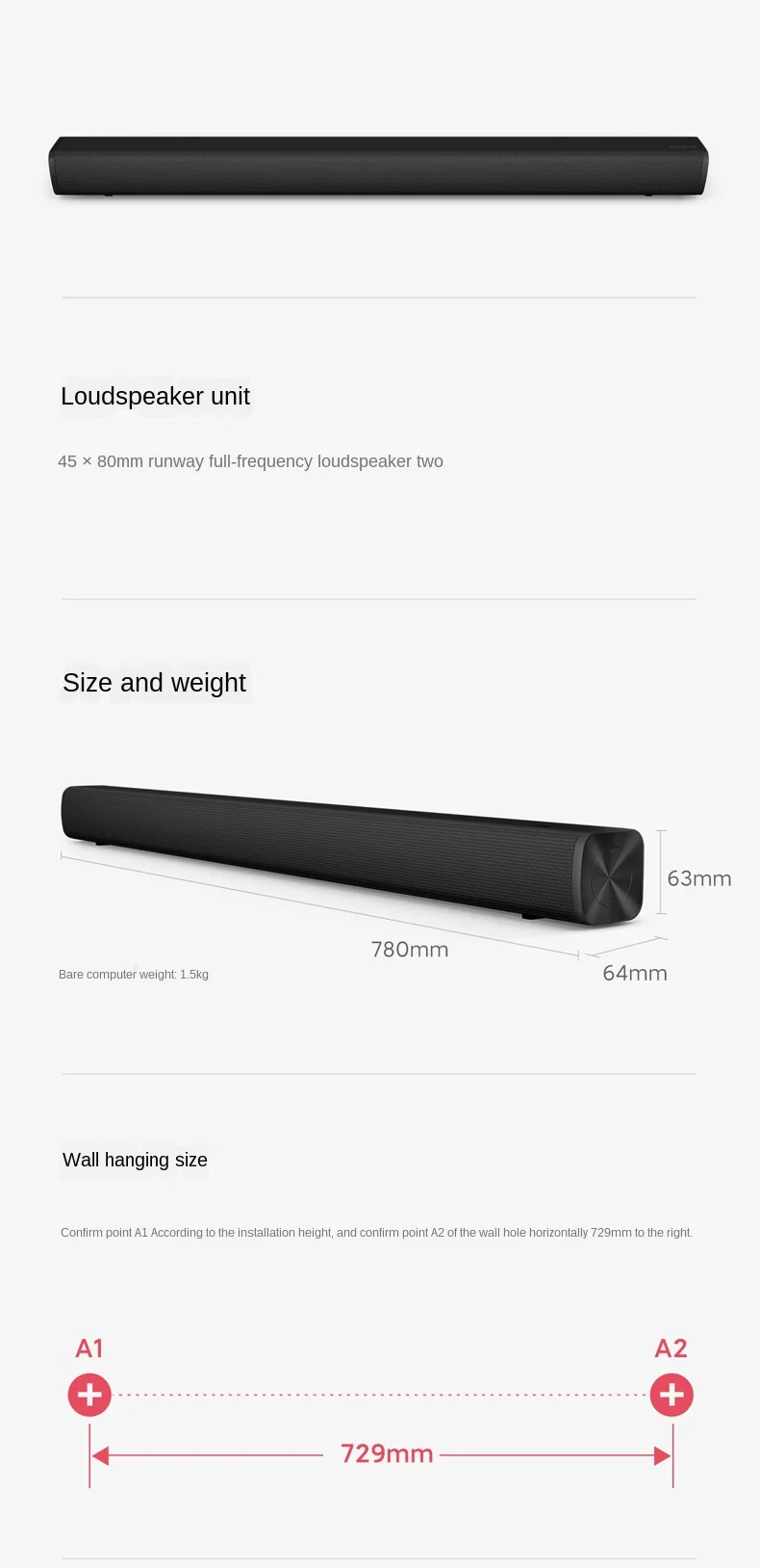 Parlante barra de sonido para TV Xiaomi Mi Sound Bar Bluetooth 30W —  Electroventas