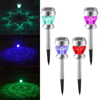

Eco-Friendly Ground Lamp 4 Pcs Home Street Walkway Lights Solar Light Disk Lights IP65 Waterproof Light-Controlled Outdoor