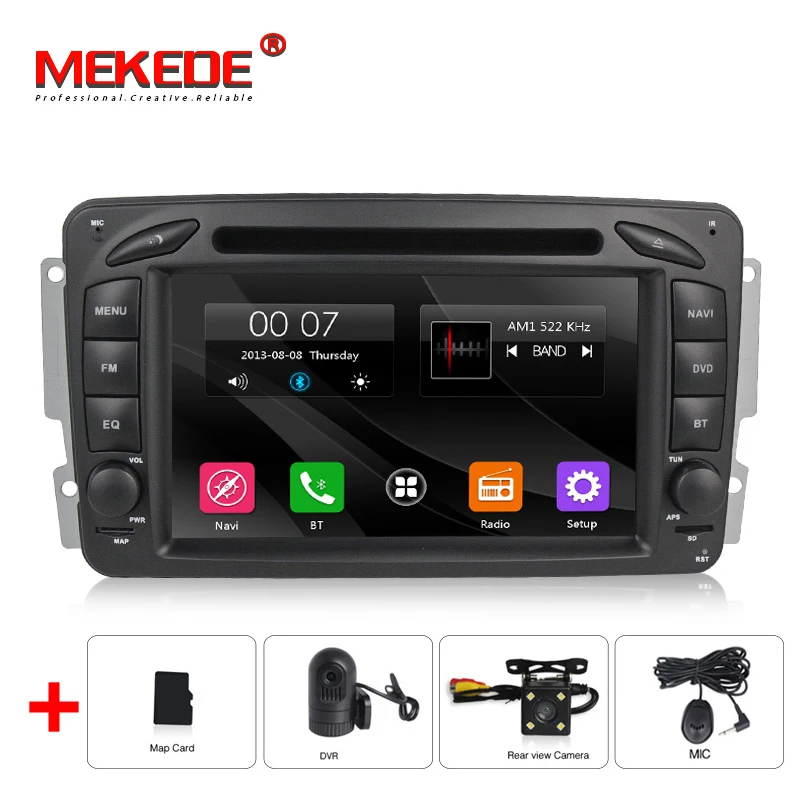 2 din автомобильный DVD gps для Mercedes/Benz Viano Vito W203 W209 C Класс W463 автомобильный dvd-плеер wifi 3g радио Miralink SWC+ 8G Карта - Цвет: CAR DVD CAMERA DVR