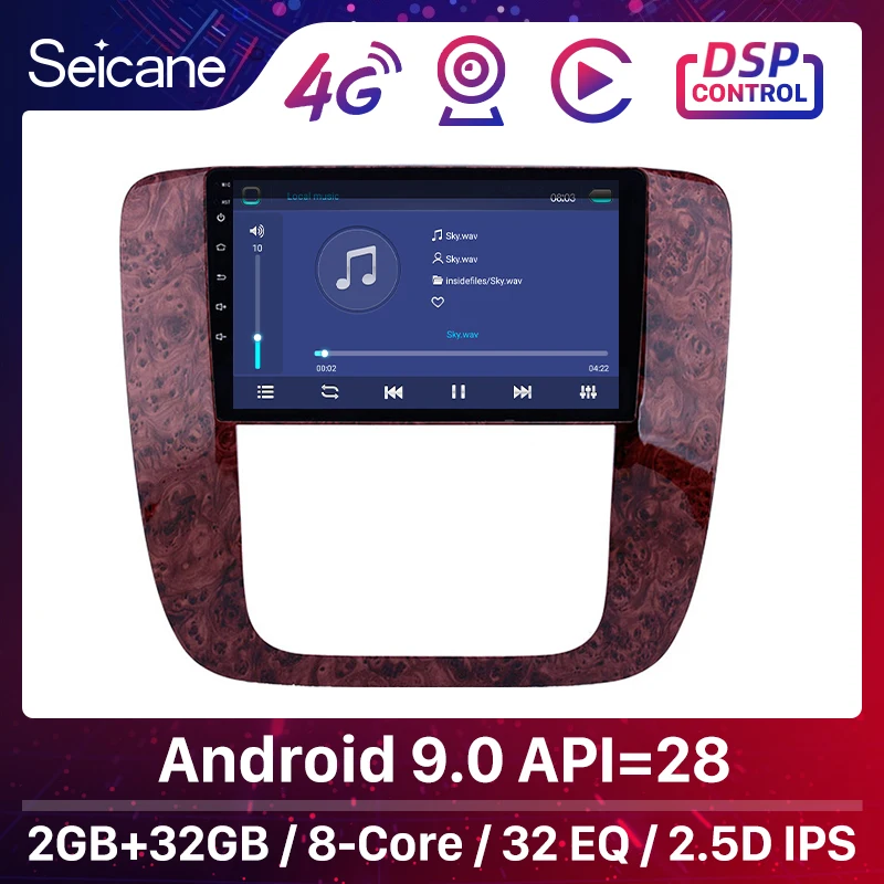 Автомобильный мультимедийный проигрыватель Seicane Android 10 0 с GPS для 2007 2012 GMC