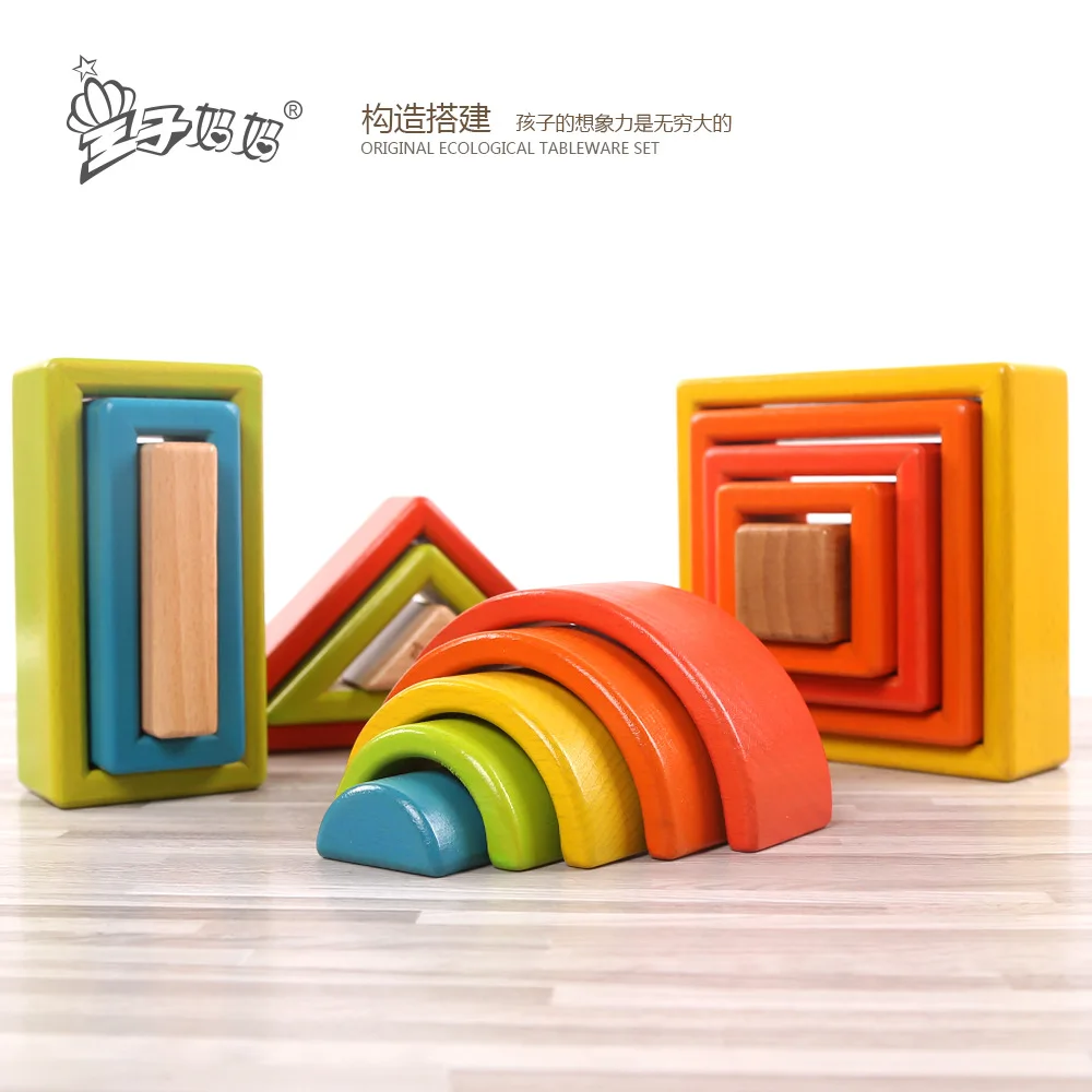 

Prince Rainbow Import Building Blocks 100 Tablets Children Mom Building Blocks Large Pieces <14-Year-Old Baby Non-1-2-3 a Year o