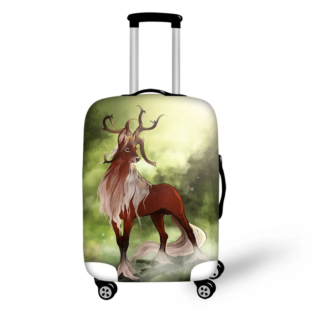 

HaoYun Fashion Girls Water-proof Suitcase Cover Fantasy Deer Pattern Luggage Cover Kawaii Elastic Travel Luggage Protector