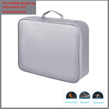

The fire file storage bag box household multi-layer multi-function ticket passport holder document bag waterproof