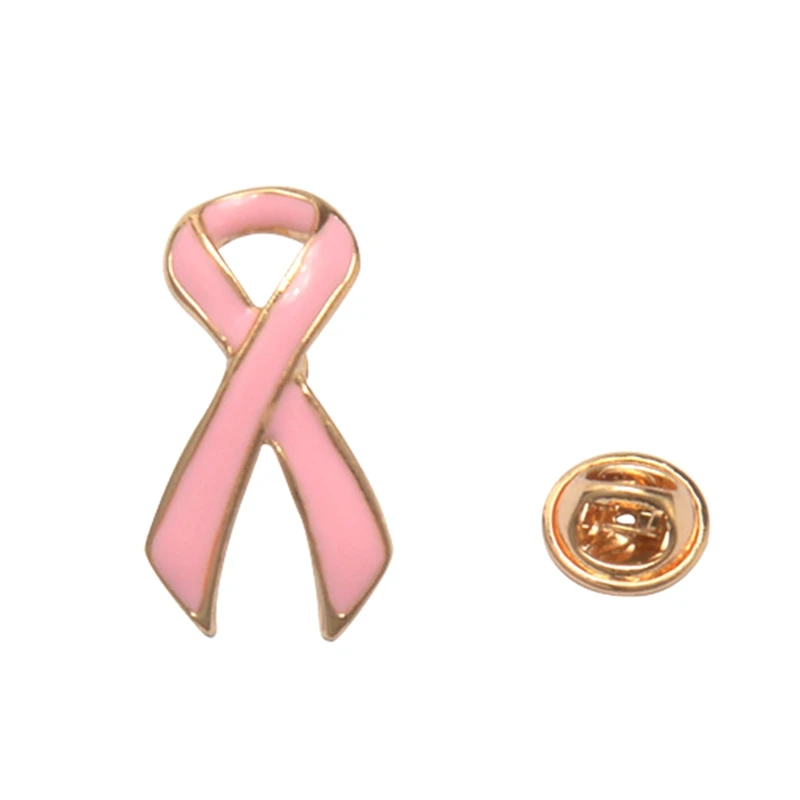 1 шт. розовая эмалированная лента брошь булавка против рака груди модные