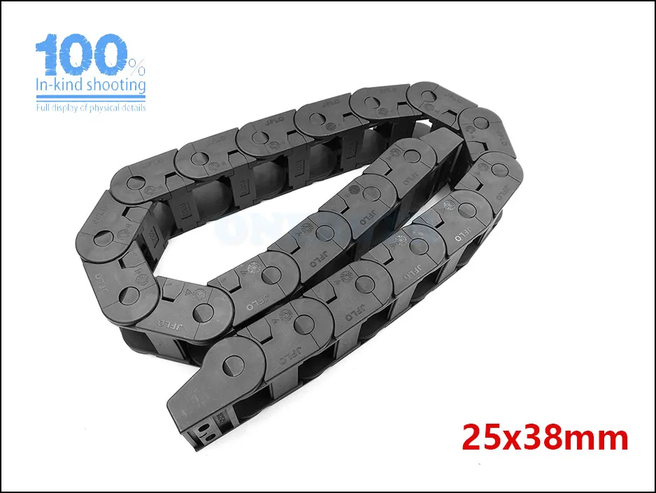 JFLO 1Meter 25x38 25x57 25x77mm Towline Wire Carrier cable bridge type interior opening Protection Drag chain Free shipping 13
