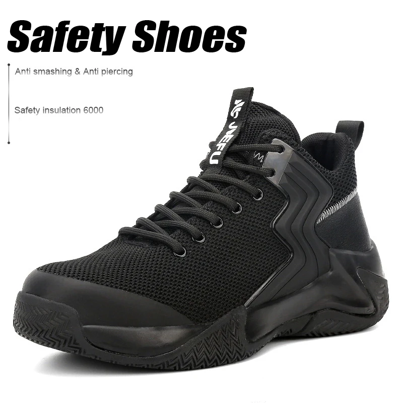 

Safety Shoes New Men Light Steel Toe Anti-smashing Anti-piercing Insulated Work Boots Casual Comfortable Indestructible Sneakers