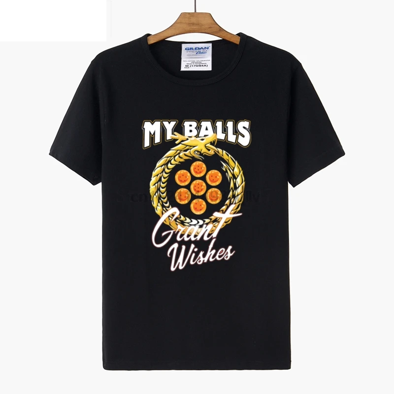 My Balls Grant Wishes T Shirt Character Normal T-Shirt Man Spring Building Funky Tshirt Big Sizes Tee Top |