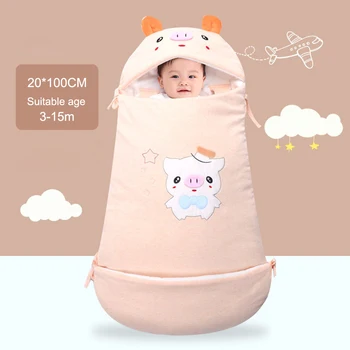

New Cartoon Pig Newborn Baby Thicken Sleeping Bag Stroller Envelop Bed Infant Wrapped Baby Winter Sleep Sacks Super
