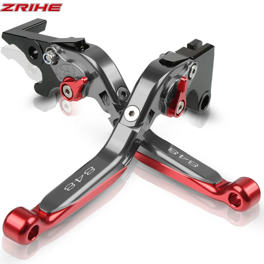 CNC рычаги тормоза мотоцикла сцепления для Ducati 848 2007-2013 2008 2009 2010 скремблер Регулируемый рычаг складной Мото Аксессуары - Цвет: 848 2007-2013