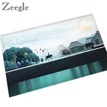 Zeegle коврик с рисунком для входной двери домашний креативный коврик фланелевый мягкий коврик Впитывающий Коврик для ванной комнаты коврик для прихожей