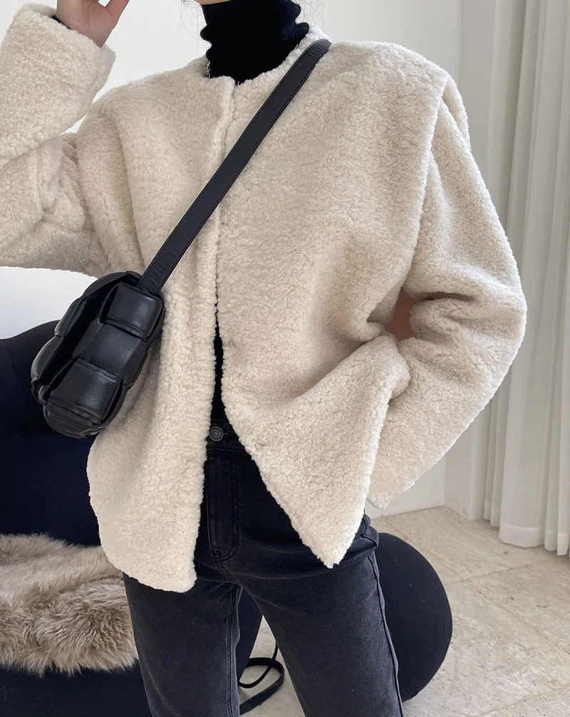 long black puffer coat ZURICHOUSE High Quality Plush Coats Women Winter Furry Faux Fur Overcoat Female Fashion Loose Warm Artificial Lamb Wool Jacket waterproof parka