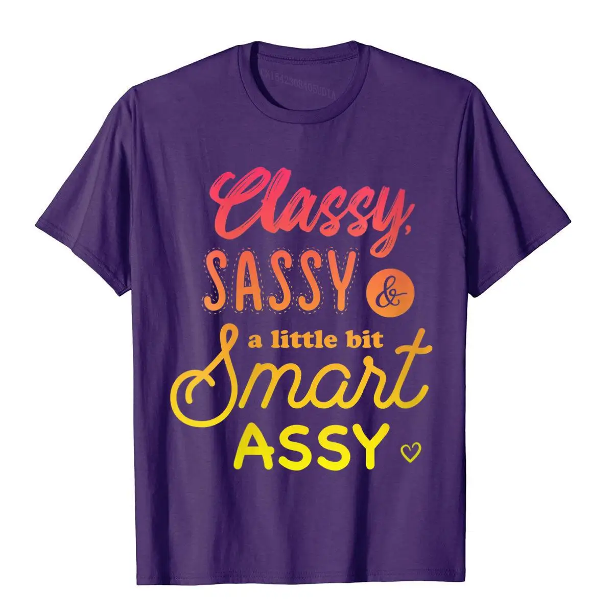 Womens Classy Sassy Smartass Funny Girlfriend Boyfriend Smart Ass V-Neck T-Shirt__B13042purple