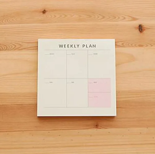 weekly plan Милый Kawaii блокнот для заметок, ежедневный Еженедельный ежемесячный органайзер для работы, блокнот, канцелярские принадлежности для детей, школьные принадлежности - Цвет: weekly plan