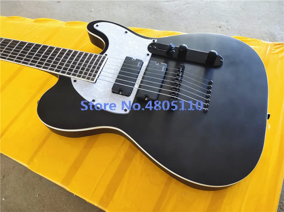

High quality new customized version of 7 string electric guitar black matte fixed body, can be customized