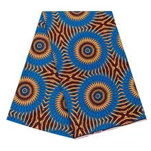 Nigeria Ankara prints batik fabric real dutch wax cotton Java African sewing material for wedding dress 6yards top quality
