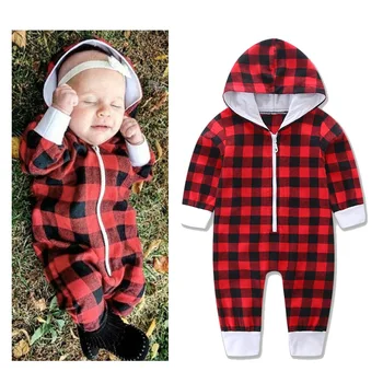 

Baby Girl Clothes Ropa De Bebe Newborn Jumpsuit Infant Clothing Baby Boysclothes Red Plaid Romper Sukienki Letnie Onesie