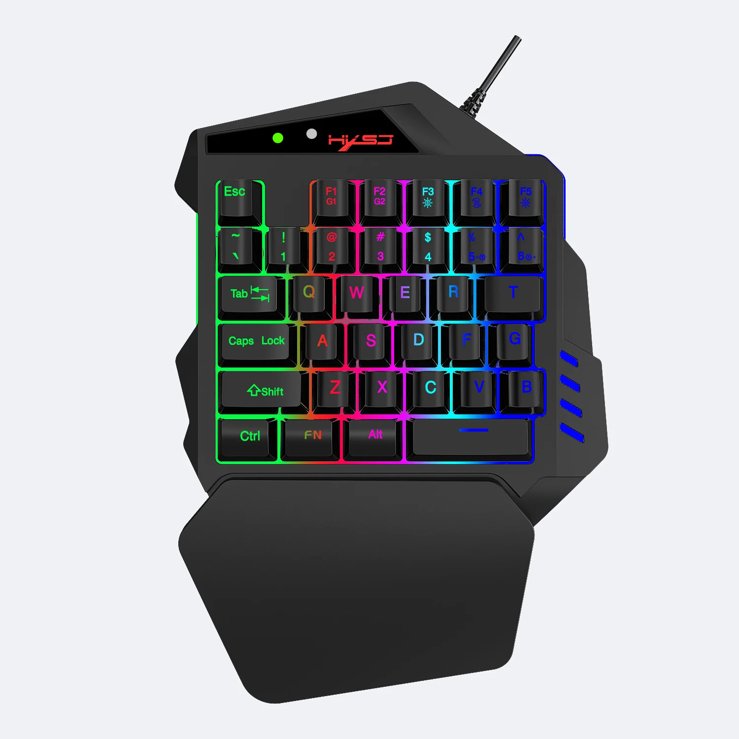 

One-handed Wired Gaming Keyboard Built-in Converter Durable USB 2.0 Gaming Keyboard for PS for Xbox One N-SWITCH for Xbox 360