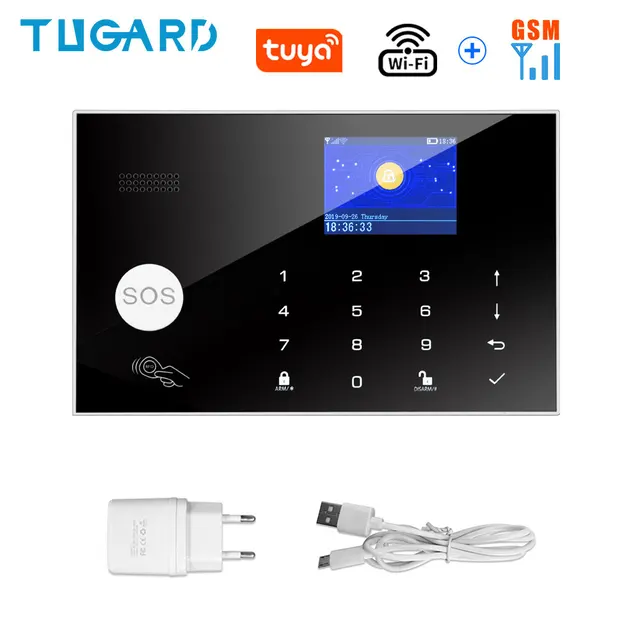 TUGARD G30 Tuya Wifi Gsm Home Burglar Security Alarm System Door Sensor Detector Kit Smart Life Alexa Google Apps Control G30-only-gsm