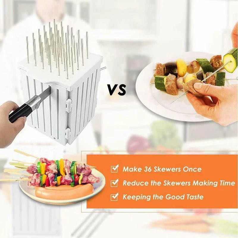 Quality 36 Holes Meat Skewer Barbecue Kebab Maker Bbq Grill Skewer Machine