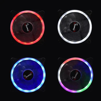 

12cm PC Computer Case Cooling Fan CPU Graphics Memory Cooler Fan Heatsink Cooler with LED Light Detachable Cooling Game Fan