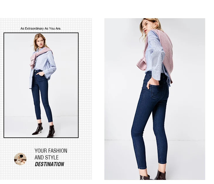 ONLY2019 летние новые узкие укороченные джинсы с высокой талией | 119149600
