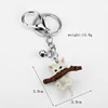 Cute Animal Cat Keychain Naughty Cat With Branch Play Pendant Key Rings Women Bag Keys Hanging Accesosries ► Photo 3/6
