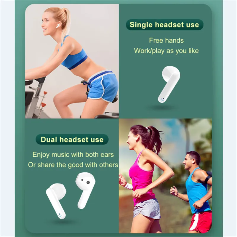 Tws Wireless Headphones Earphone Bluetooth 5 0 Headset HiFi Dual Stereo Mini Touch Sports Wireless Earbud For iOS Android