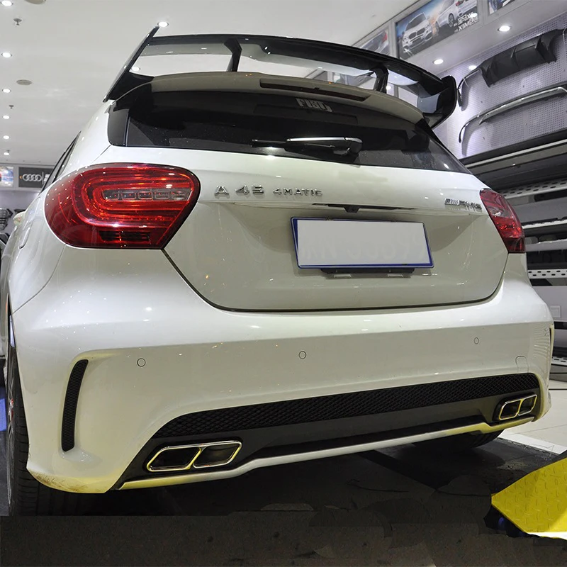 Для Mercedes Benz A класс W176 A160 A180 A200 A250 A45 AMG хэтчбек 5 дверей 2013-, АБС-пластик, автомобильный спойлер заднего багажника, крыла