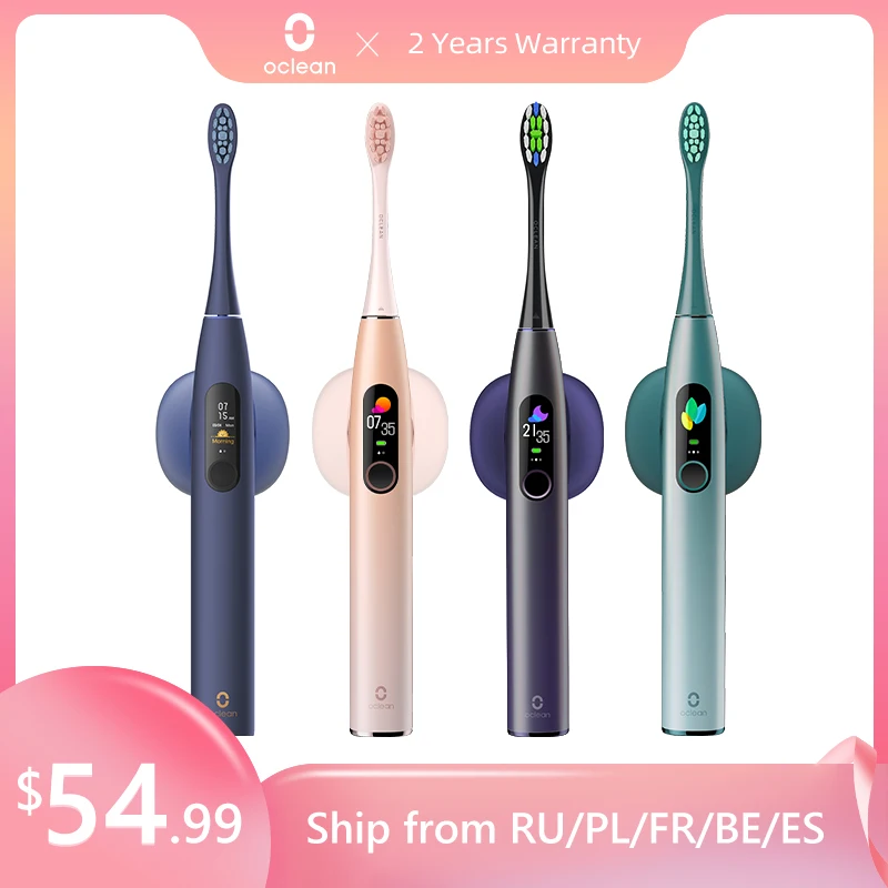 Oclean X Pro-cepillo de dientes eléctrico para adultos, cepillo de dientes de carga rápida, automático, IPX7, con pantalla táctil