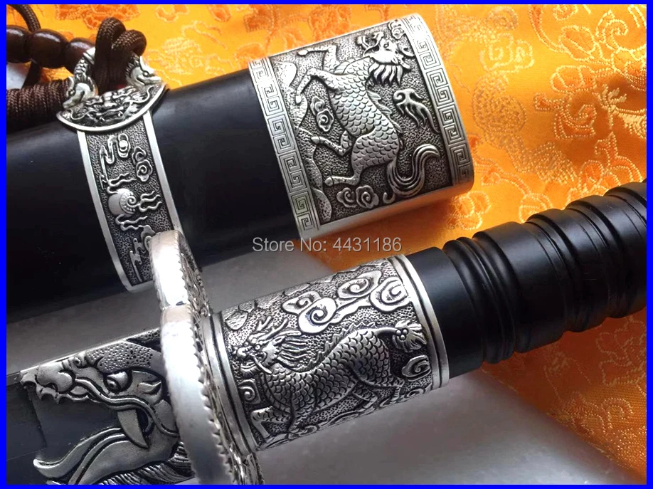 Long Handle Chinese KungFu Broadsword Dao Sword Strong High Manganese Steel Blade Sharp WuShu Fighting Knife Qing Saber Jian