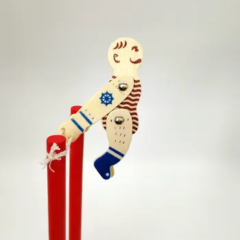

Wooden acrobatic dolls Desktop DIY wood decompression horizontal bar somersault figurines creative children's toys birthday gift
