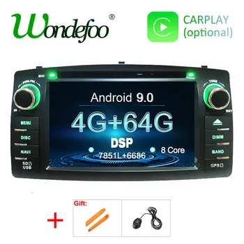 

Android 9.0 4G 64G IPS DSP 2 din car DVD player For Toyota corolla E120 BYD F3 corolla ex GPS multimedia radio navigation screen