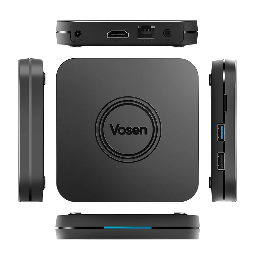 Vosen V1 Smart Android 9,0 tv Box Amlogic S905X2 LPDDR4 2GB EMMC 16GB 2,4G/5G WiFi BT4.0 телефон приложение управление UHD 4K медиаплеер