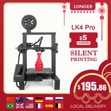 Longer LK4 PRO impressora 3d com grande tela de toque open source tmc2208 impressão silenciosa para impressão 3d novo design quadro 3d kit impressora impressão 3d 3D Drucker Printer 3d