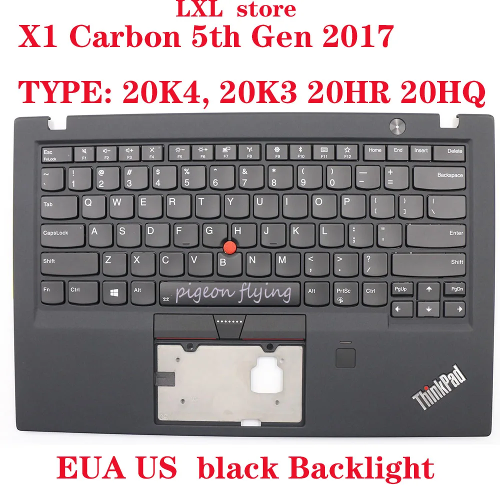with fingerprint SW X1 углерода 5th Gen для Thinkpad ноутбук 20K4 20K3 20HR 20HQ C крышкой, клавиатура Безель FRU 01LX548 01HY026 01LX508 SN20M08072 - Цвет: with fingerprint SW