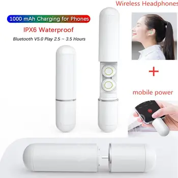 

BEESCLOVER Ture Mini Air TWS Wireless Bluetooth 5.0 Earphones IPX6 Waterproof Touch Control Earbuds Headset Sport Earphone