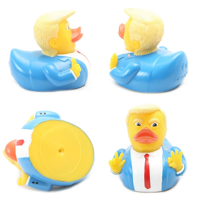 New Duck Bath Toy Shower Water Floating US President Rubber Duck Baby Toy Water Toy