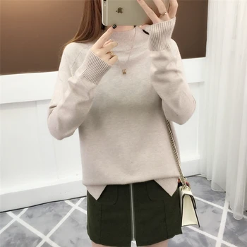 

502739 [l zone 24 right] - real shot flat raglan sleeve half high collar sweater 2020ag
